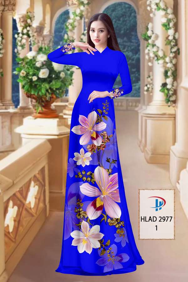 Vải Áo Dài Hoa In 3D AD HLAD2977 54